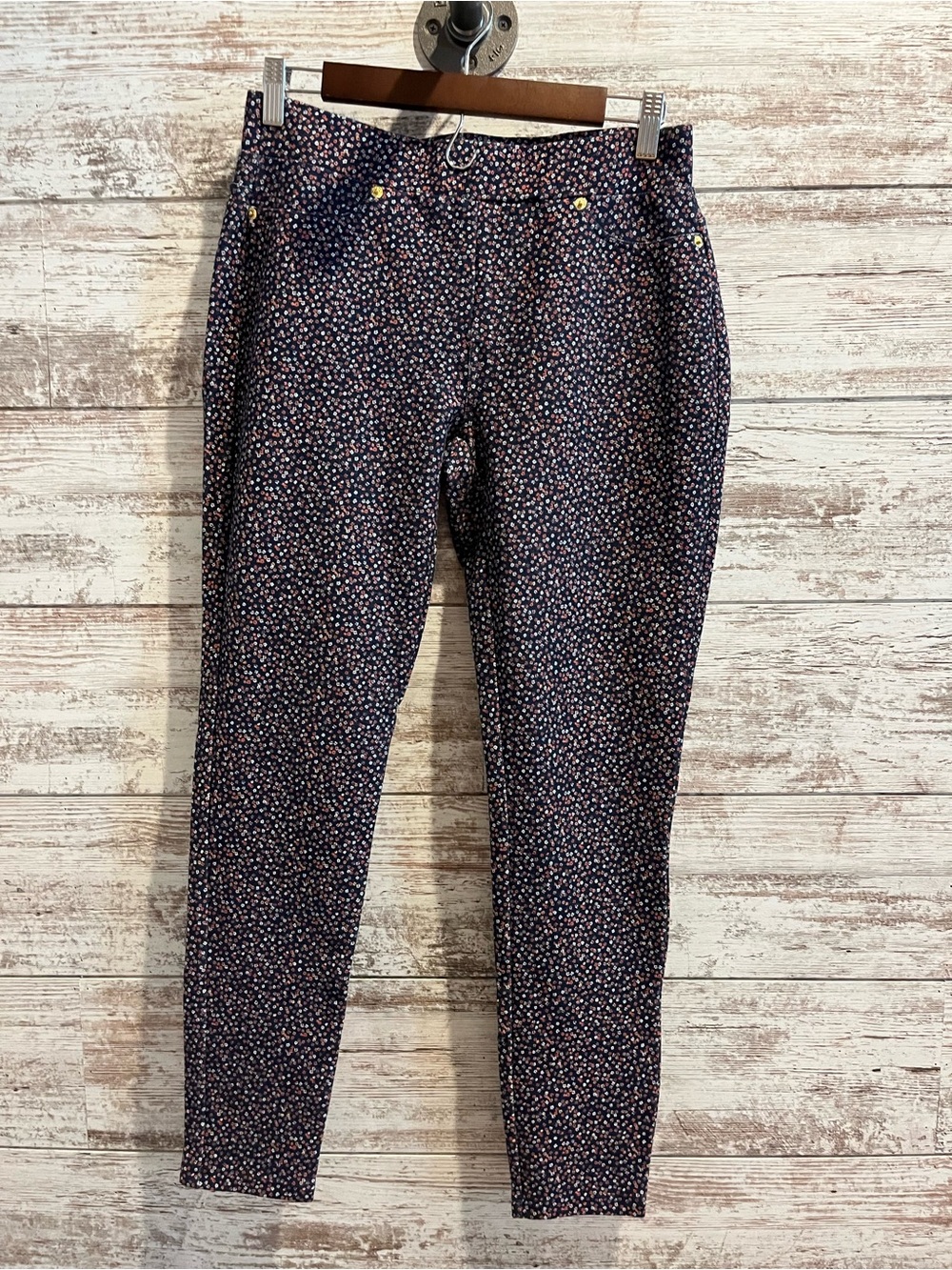 MICHAEL Michael Kors Navy Floral Print Top with Cream Tag